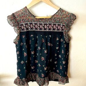 Joie Silk Top in Red floral 🌹🌹🌹